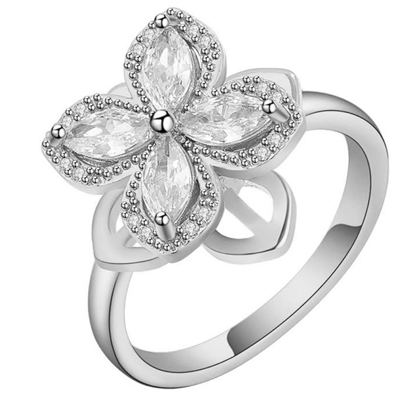 Anthropologie Jewelry - Spinning Silver Butterfly Anxiety Ring